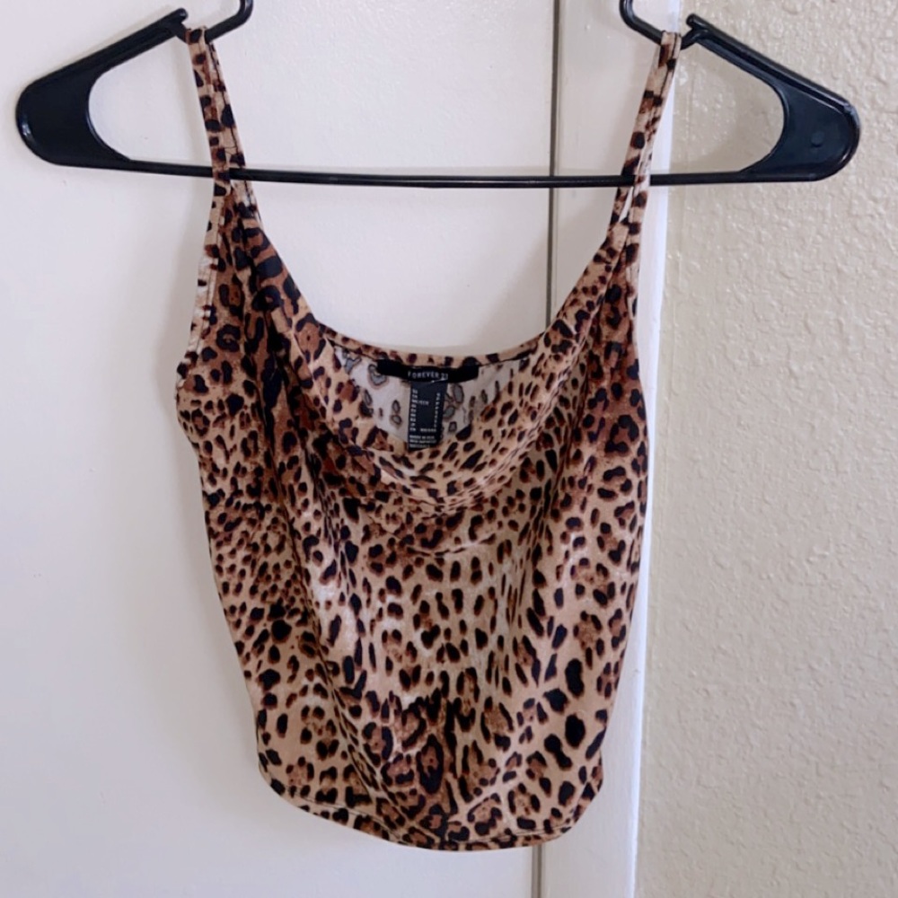 Cropped Cheetah Tank